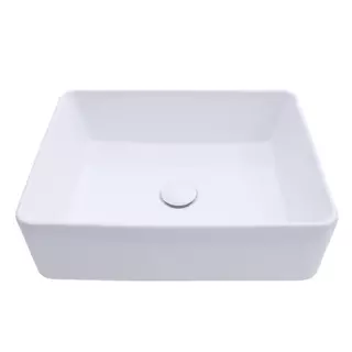 Cuba de Apoio para Banheiro Retangular Louça Cerâmica Hematita Pingoo.casa - Branco em Oferta na Shopee
