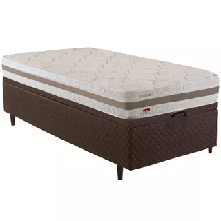 Cama Baú Solteiro Herval Amsterdã, Molas Ensacadas, 68x88x188 cm em Oferta na Shopee