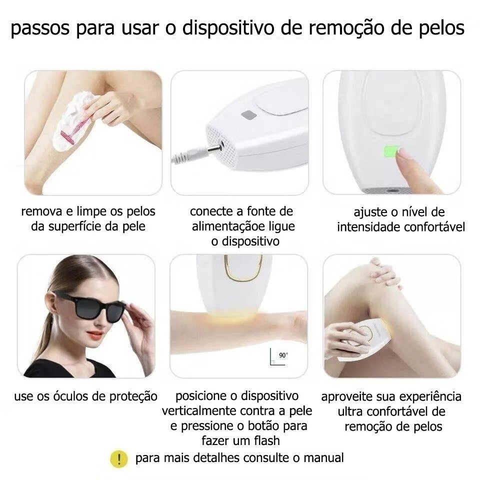 Imagem do produto Máquina de depilação a laser IPL remoção permanente de pelos sem dor rosto feminino corpo alex 8
