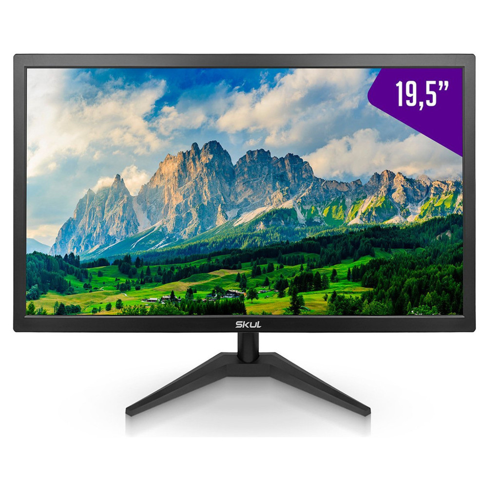 Monitor Led 19.5 Polegadas Skul Hdmi Vga Barato Para Pc | Shopee Brasil