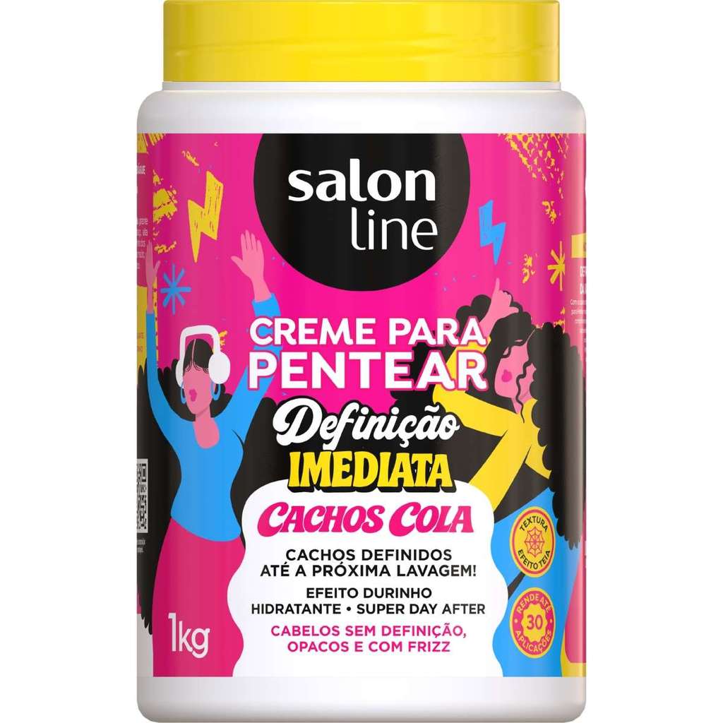 Creme para pentear salon line definicao imediata cachos cola 1kg ...