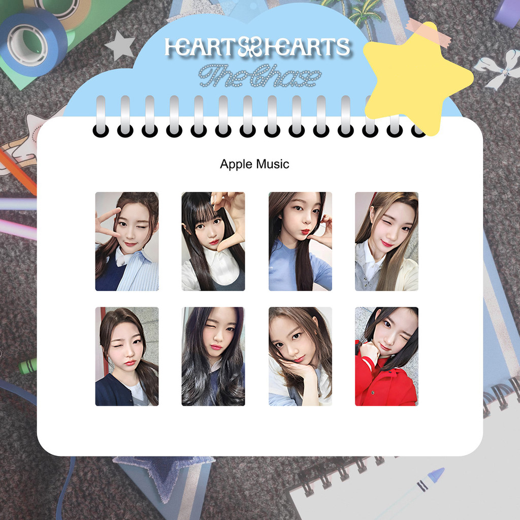 2-50pcs H2H Hearts2Hearts FOCUS Lightstick Chaveiro Lomo Cards The