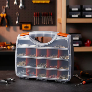 Caixa Organizadora Com 32 Divisórias Removíveis Profissional Maleta para Ferramentas Tampa Dupla em Oferta na Shopee