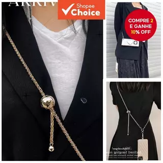 Cordão De Telefone Ajustável De 1 Unidade-Corrente Crossbody Longa Com Pingente Decorativo , Removível E Expansível em Oferta na Shopee