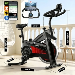 Bicicleta Spinning Ergométrica com Bluetooth Monitor Profissional Tapete para Sport e Fitness na Academia Mecânica 15kg