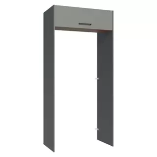 Porta-Geladeira 103 cm 1 Porta Basculante Cinza/Rustic/Cinza Agata Madesa em Oferta na Shopee