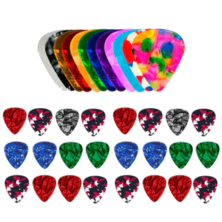 Kit 10 Palhetas Celuloide para Guitarra Baixo Cavaco Ukulele Medida Media em Oferta na Shopee