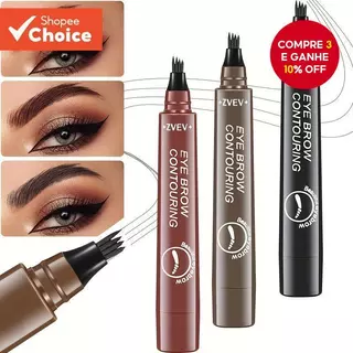 Lápis De Sobrancelha De 4 Pontas-Fórmula Sedosa À Prova D'água , Traços Naturais Semelhantes A Cabelos , De Manchas E De em Oferta na Shopee