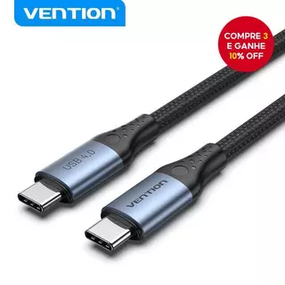 [Shopee Choice] Cabo USB 4.0 Tipo C Vention 40Gbps 5A suporta transmissão de vídeo 8K@60Hz 240w USB C para Laptop PC em Oferta na Shopee