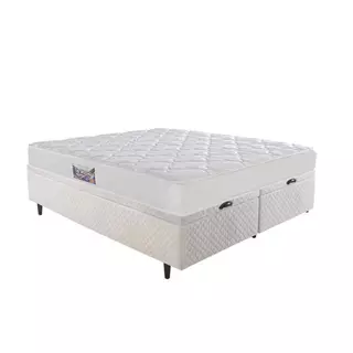 Cama Baú King Herval Top D45 New, Espuma D45, 71x193x203 cm em Oferta na Shopee