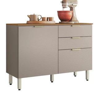 Balcão Aspen com 2 Portas, 2 Gavetas e 1 Prateleira 120cm de Largura Demóbile em Oferta na Shopee