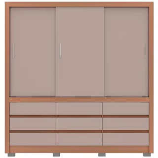 Guarda-Roupa Bartira Arezzo com 3 Portas e 9 Gavetas em Oferta na Shopee