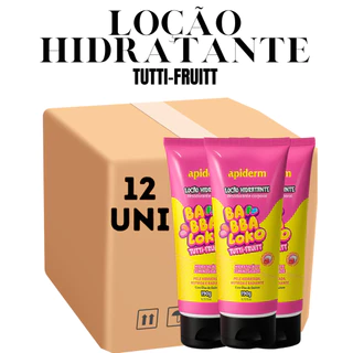 Kit com 12 Unidades Loção Hidratante Corporal Apiderm Babbaloko Tutti-Fruitt 190g - Apinil