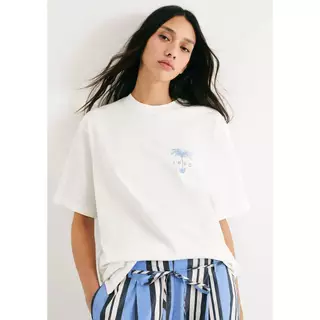 Camiseta Feminina Oversized Com Estampa em Oferta na Shopee