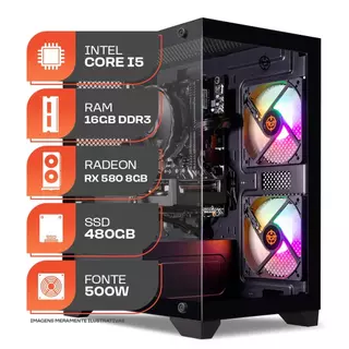 PC Gamer Forge, Intel Core i5, RX 580 8GB, 16GB DE RAM, SSD 480GB, 500W 80 Plus em Oferta na Shopee