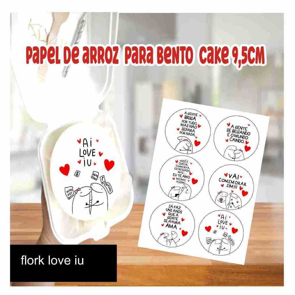 12 Papel De Arroz Dia Dos Namorados Flork BENTO CAKE BOLO CO