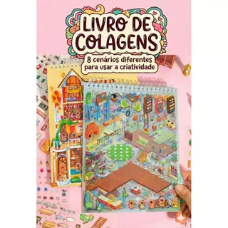 Livro Interativo Adesivos 3d 8 Cenários para montagem + Pinça - Caderno para Montar e Decorar em Oferta na Shopee