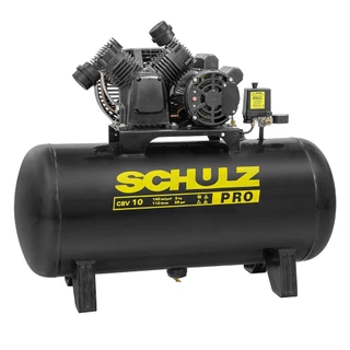 Compressor de ar 10 pés 110L 2 hp 140 libras trifásico - PRO CSV 10/110 Schulz em Oferta na Shopee