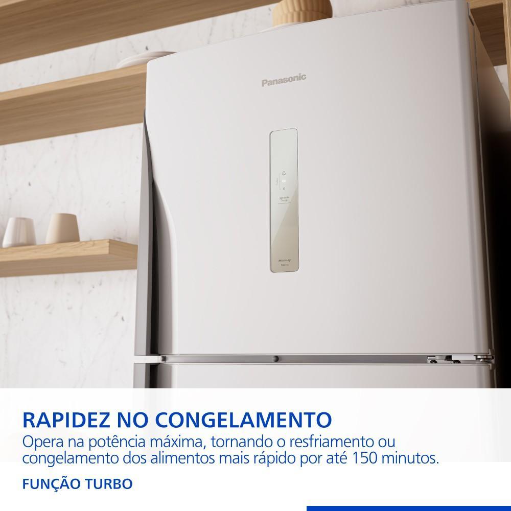 Geladeira Panasonic 391L Duplex Frost Free Antibactéria Ag Branca