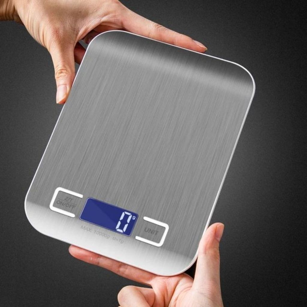 Balança Cozinha Digital Inox Alta Precisão Escala 1g - 5kg a Pilha ...