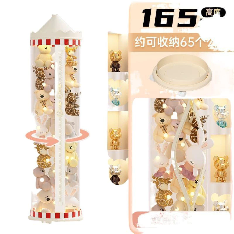 Balde de armazenamento torre guarda brinquedo transparente para boneca de brinquedo de pelúcia — foto 4 de 4
