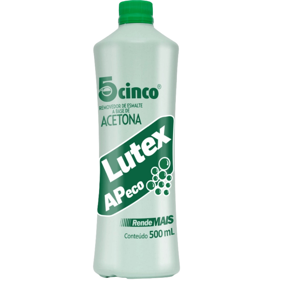 Lutex Cinco Removedor com Acetona AP 500ml | Shopee Brasil