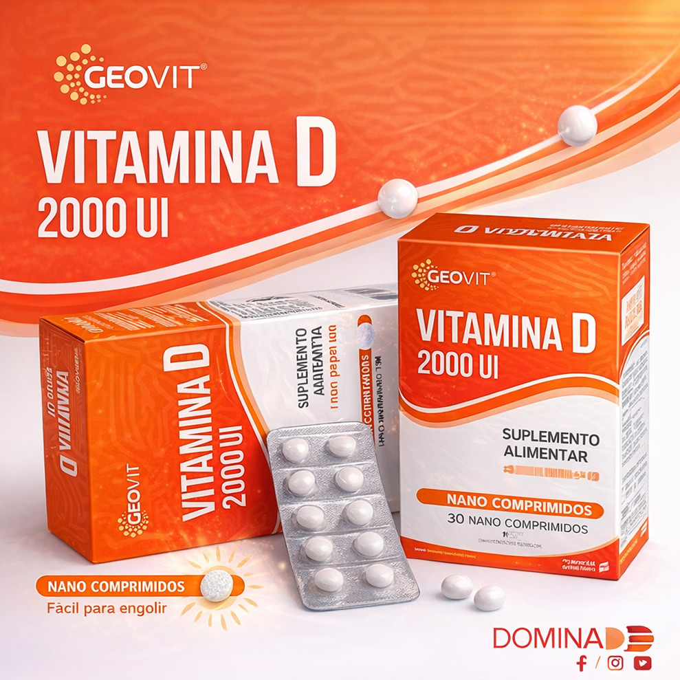 Vitamina D Geovit 2000 UI 30 Nano Comprimidos | Suplemento Alimentar ...