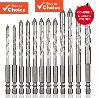 Brocas Serrilhadas Para Alvenaria , Ponta Forte Pedra , Vidro , Mármore E Azulejo em Oferta na Shopee