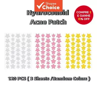 120 Adesivos Hidrocoloides para Acne, com Etiquetas Coloridas e Kit de Ferramentas para Cobrir Imperfeições.
