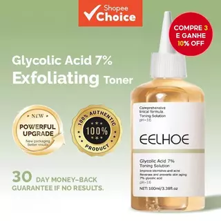 Solução Esfoliante de Toner com Ácido Glicólico 7% - 100ml em Oferta na Shopee