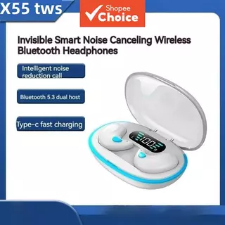Fones De Ouvido X55 Compre 1 E Leve 1 , Mini Sem Fio De Cor Branca Para Trabalho Estéreo TWS Graves Profundos Microfone em Oferta na Shopee