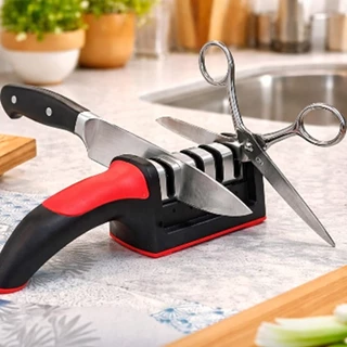 Amolador Afiador De Facas Manual Em Aço Inox Com 4 Afiadores Emborrachado Profissional em Oferta na Shopee