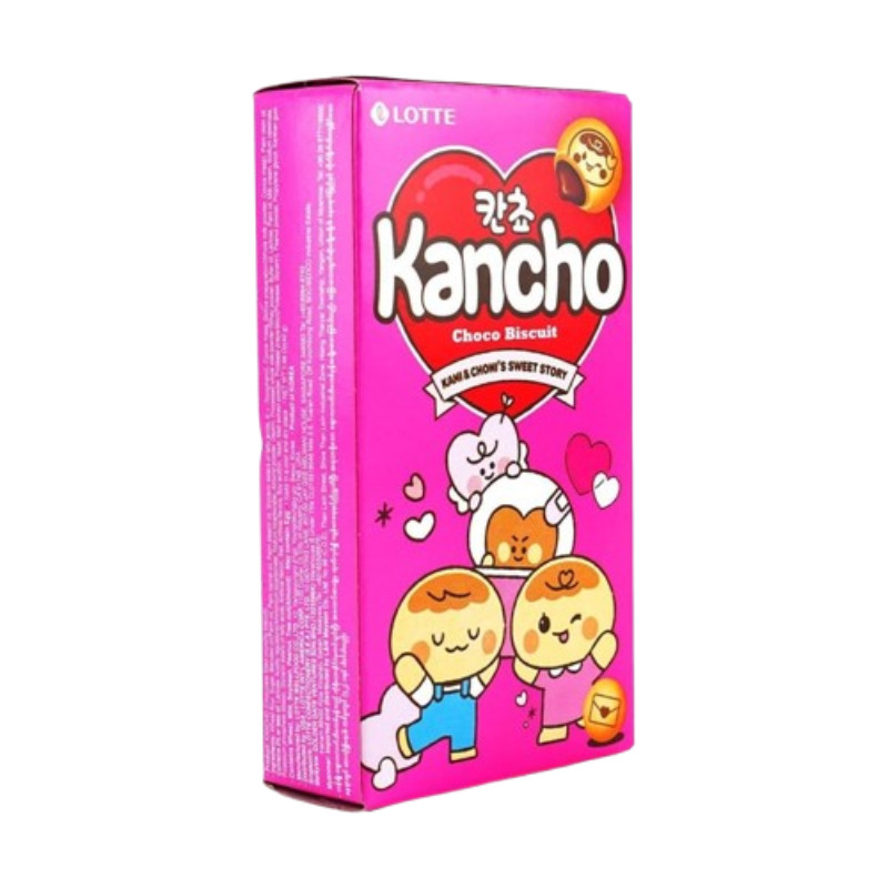 Biscoito Kancho Coreano Recheio Chocolate Lotte 42g | Shopee Brasil