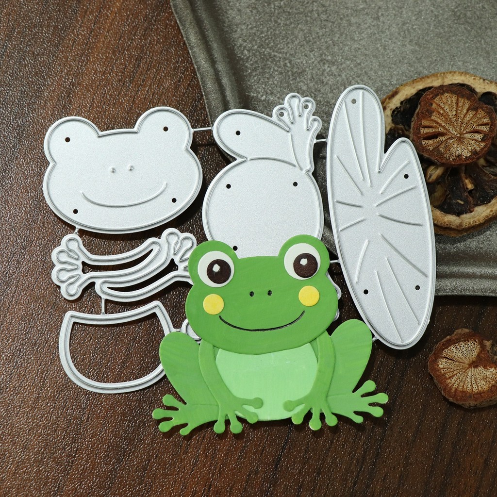 Novo Sapo Bonito Corte De Metal Dados Papel Gravação Estêncil Scrapbooking Cartão DIY Artesanato Cortar