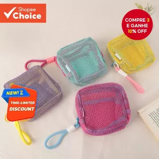 Bolsa De Maquiagem Dopamina Color Mesh , Organizador De Viagem De Grande Capacidade , Perfeita Para Armazenar Cosméticos em Oferta na Shopee