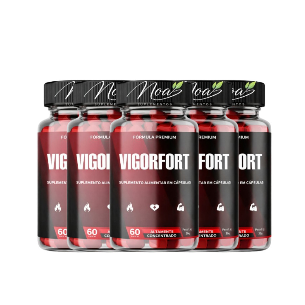 5 Vigorfort Premium 60 caps Suplemento Uso diário Masculino Vigor Forte ...