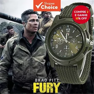 Relógio Militar Masculino Elegante : Design Casual , Pulseira De Nylon , De Pulso Esportivo Analógico De Quartzo em Oferta na Shopee
