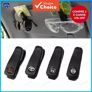Sun Visor Glasses Clip Óculos De Sol Multifuncionais Porta-Cartões De Visita Com Logotipo De Carro em Oferta na Shopee