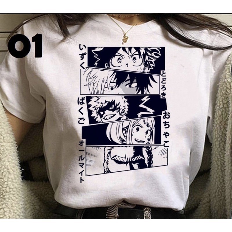 Camiseta Feminina Unissex Anime My Hero Academia Boku No Hero Blusa ...