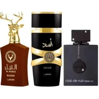 3 Perfumes Arabes Masculino Inspiração ASAD Tipo Clube noite Referente Al Nobre 100ml fazendo suas noites inesquecível em Oferta na Shopee