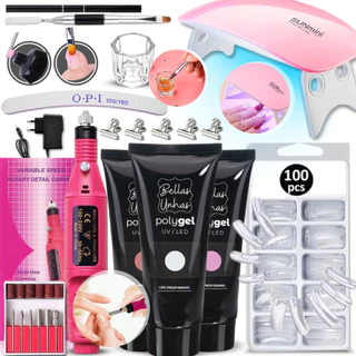 Kit Polygel Poligel Alongamento Unhas Super Completo Com Mini Cabine Lixa Elétrica - Envio Imediato em Oferta na Shopee