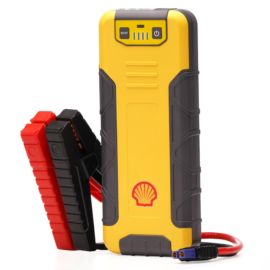 Shell Jump Starter 16000mAh, corrente de pico 1200A, para carros 12V ...
