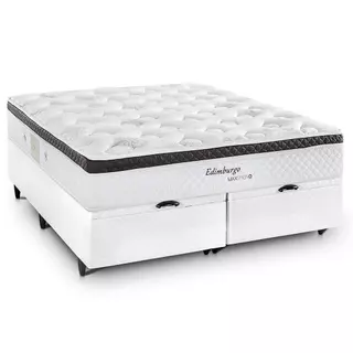 Cama Box Baú Queen Herval Edimburgo, Molas Maxspring, 71x158x198 cm em Oferta na Shopee