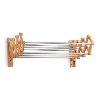 Varal Sanfonado de Bambu com Hastes Metálicas - Simplo em Oferta na Shopee
