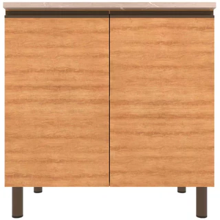 Balcão Bartira Cristal MDP 15mm com 2 Portas e 1 Prateleira em Oferta na Shopee