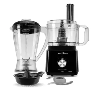 Multiprocessador Britânia 1000W 3 em 1 Lâminas Inox BMP900C em Oferta na Shopee