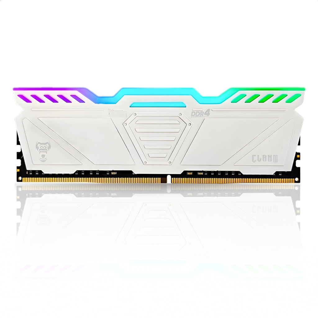 Memória Ram Gamer Para Pc DDR4 16GB 3200MHz Clanm RGB Com Dissipador CL22 Branca