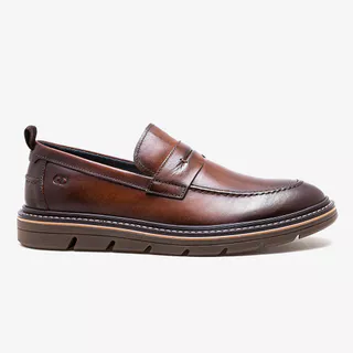 Sapato Couro Metropolitan Jeff Marrom em Oferta na Shopee