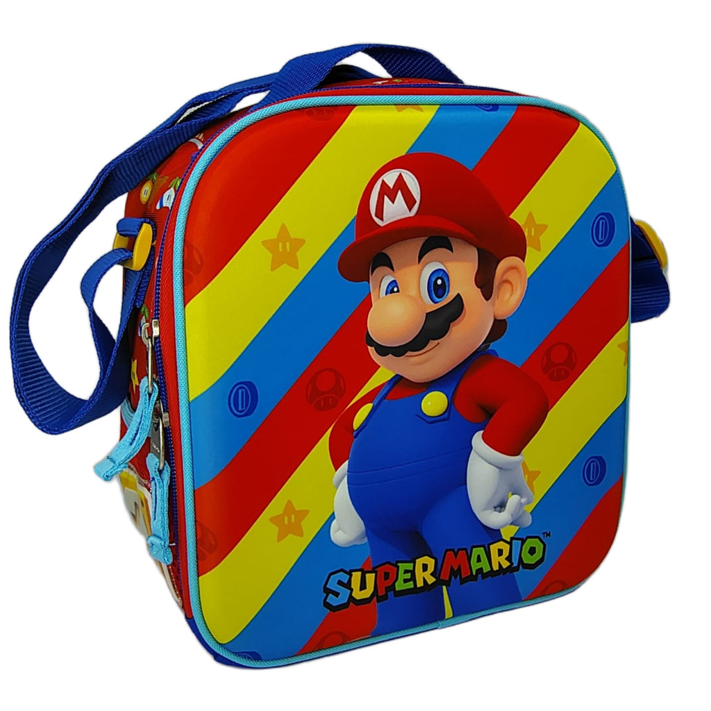 Lancheira Térmica Super Mario Bros Original Chenson Deluxe Azul ...