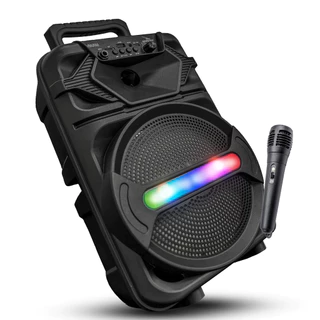 Caixa De Som Portátil Bluetooth LED RGB 15W Com Microfone Entrada USB Cartão SD Rádio FM TWS Som Alta Qualidade Hi-Fi em Oferta na Shopee